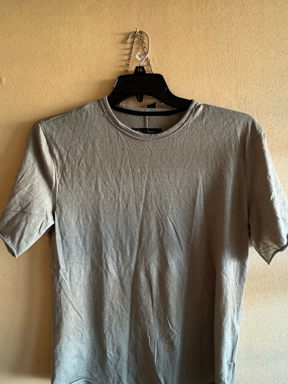 rag & bone Short Sleeve Crew Tee in Light Gray